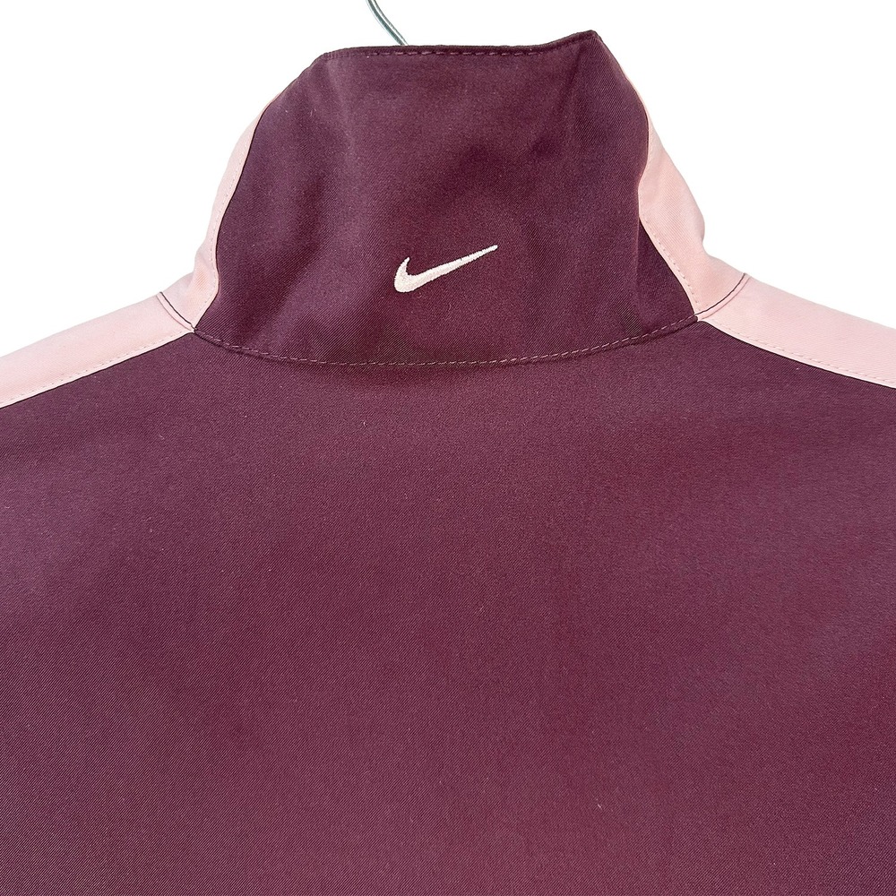 NIKE FitDry Women's Retro Style Arm Stripes Track Jacket • XS • maroon, pink - Picture 5 of 9